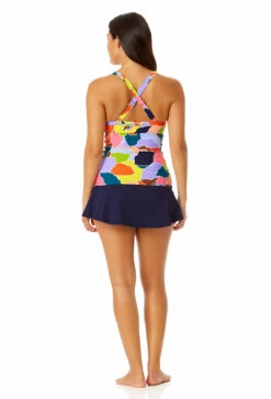 Anne Cole - Women's Halter Tankini Top -One-Pieces Store 23MT24550 MULT MYMY41701 NAVY 1382