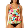Anne Cole - Women's Easy Ring Tri Tankini Swim Top -One-Pieces Store 23MT24665 MULT MYMB36001 BLK 848 2