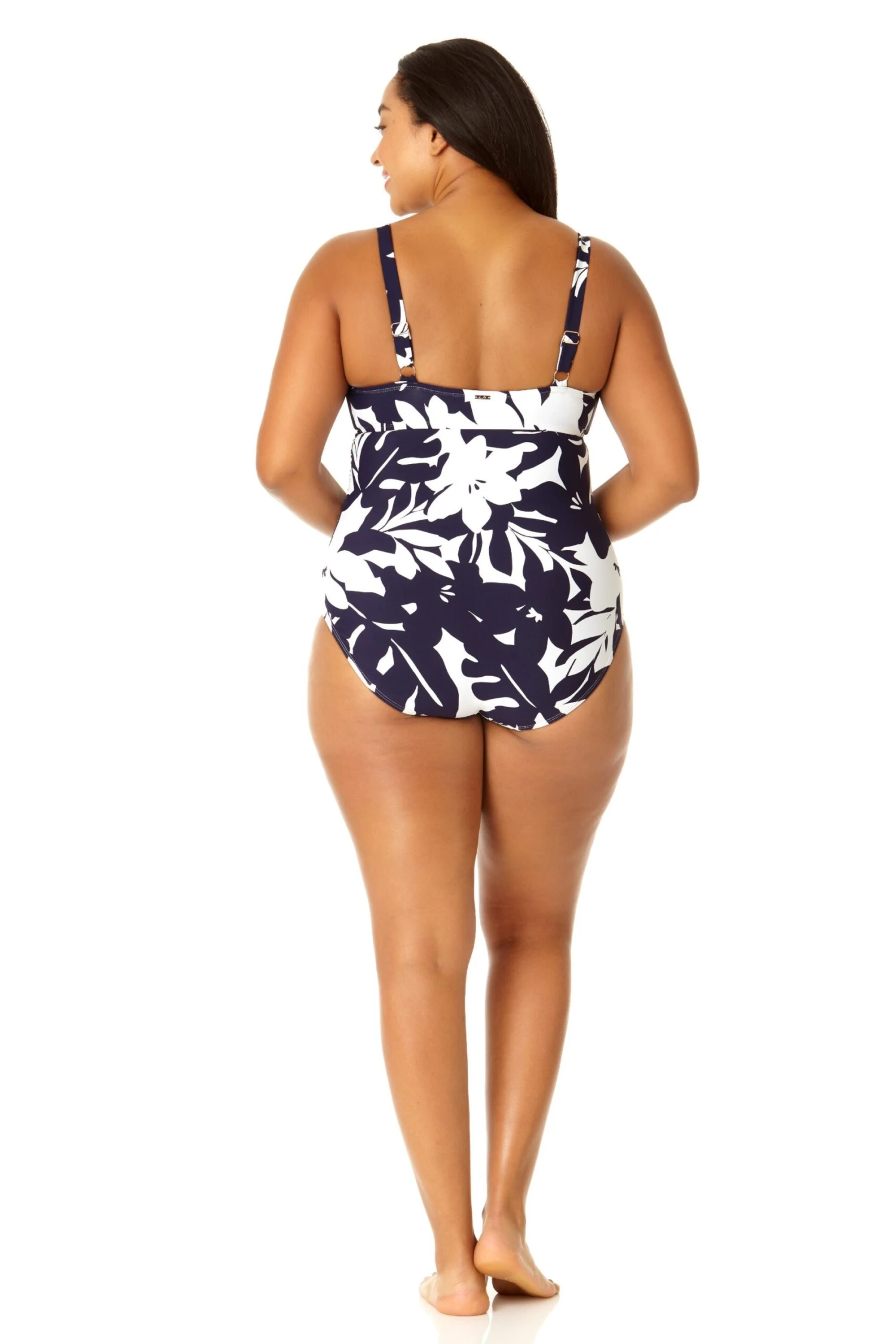 Anne Cole Plus - Women's Retro Twist Front Shirred One Piece Swimsuit 8 Anne Cole Plus - Women's Retro Twist Front Shirred One Piece Swimsuit - Image 6