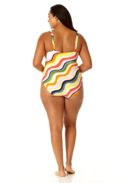 Anne Cole Plus - Women's Shirred Lingerie Maillot One Piece Swimsuit 11 Anne Cole Plus - Women's Shirred Lingerie Maillot One Piece Swimsuit -One-Pieces Store 23PO05722 MULT 875 2