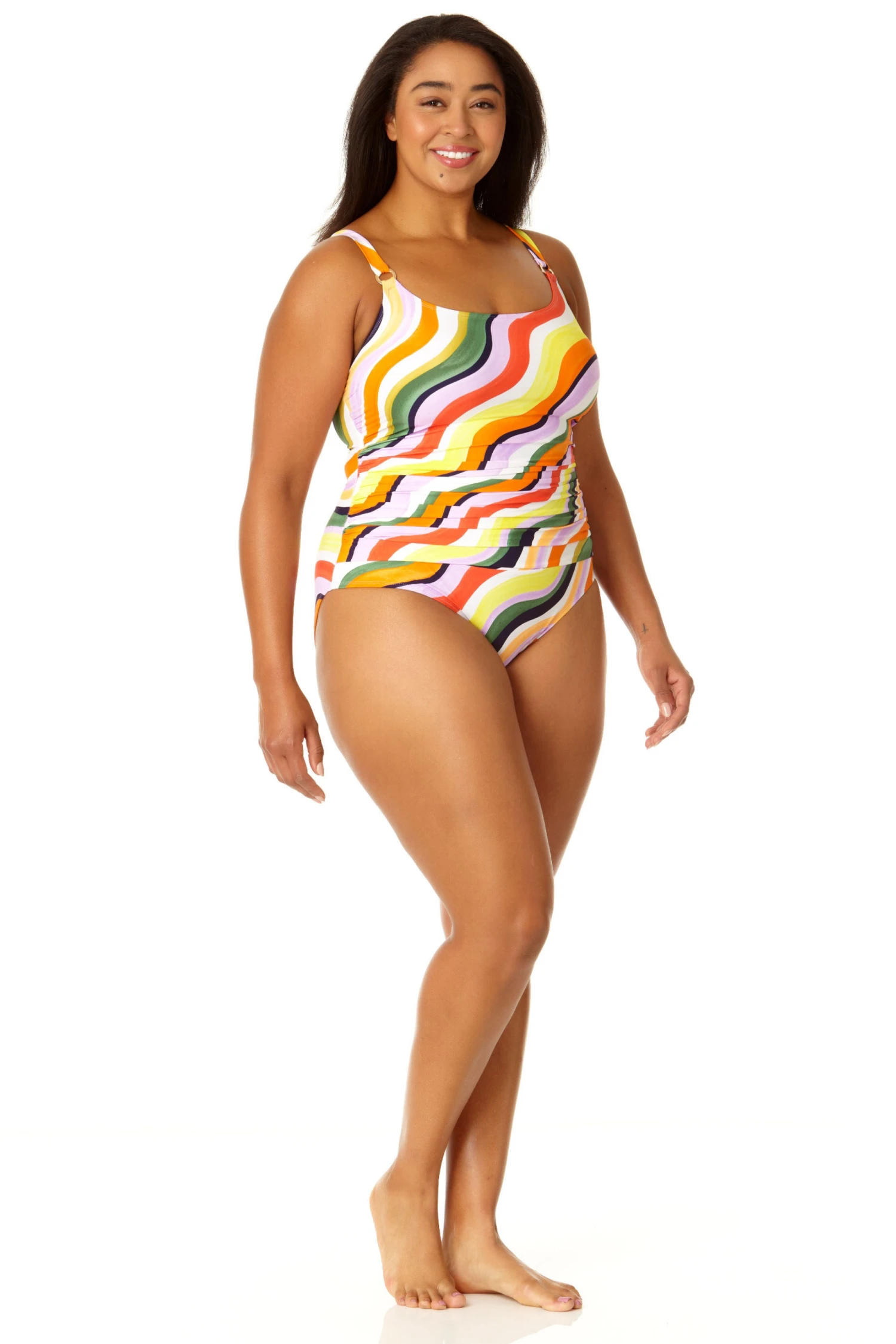 Anne Cole Plus - Women's Shirred Lingerie Maillot One Piece Swimsuit 5 Anne Cole Plus - Women's Shirred Lingerie Maillot One Piece Swimsuit - Image 3