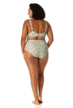 Anne Cole Plus - Women's Retro Underwire Bikini Swim Top -One-Pieces Store 23PT10659 MULT 23PB33659 MULT 0508