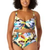 Anne Cole Plus - Women's Surplice Underwire Bikini Top 2 Anne Cole Plus - Women's Surplice Underwire Bikini Top -One-Pieces Store 23PT12561 MULT 23PB36061 MULT 0889 FRONT