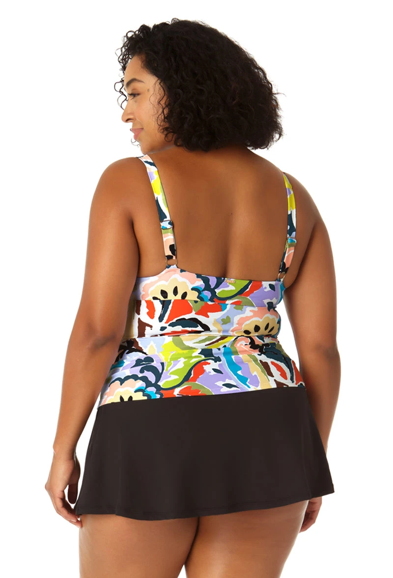 Anne Cole Plus - Women's Retro Twist Front Underwire Tankini Swim Top 9 Anne Cole Plus - Women's Retro Twist Front Underwire Tankini Swim Top - Image 7