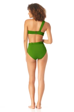 Anne Cole - Women's Asymmetrical Bandeau Bikini Swim Top -One-Pieces Store AnneCole AssymetricalBandeauBikiniSwimTop 2547 22MT10801 GRN jpg