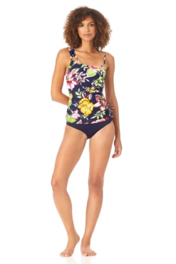 Anne Cole - Women's Assymetrical Ring Bandeau Tankini Swim Top -One-Pieces Store AnneCole AssymetricalRingBandeauTankiniSwimTop 1484 22MT22861 NAVY jpg