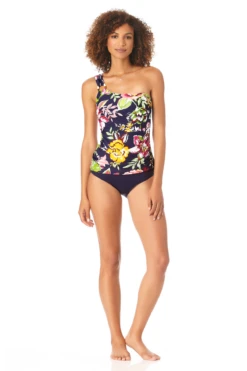 Anne Cole - Women's Assymetrical Ring Bandeau Tankini Swim Top -One-Pieces Store AnneCole AssymetricalRingBandeauTankiniSwimTop 1510 22MT22861 NAVY jpg