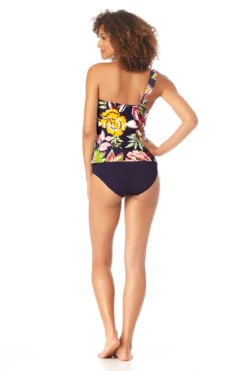 Anne Cole - Women's Assymetrical Ring Bandeau Tankini Swim Top -One-Pieces Store AnneCole AssymetricalRingBandeauTankiniSwimTop 1535 22MT22861 NAVY jpg