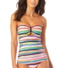 Anne Cole - Bandeau Keyhole Shirred One Piece Swimsuit -One-Pieces Store AnneCole BandeauKeyholeShirredOnePieceSwimsuit 1029 22MO06184 MULT FRONT jpg