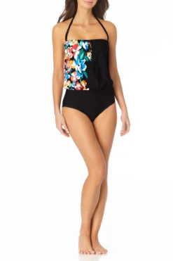 Anne Cole - Blouson With Keyhole One Piece Swimsuit -One-Pieces Store AnneCole BlousonWithKeyholeOnePieceSwimsuit 449 21MO06136 BKFL jpg
