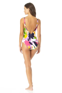 Anne Cole - Center Front Cutout One Piece Swimsuit -One-Pieces Store AnneCole CenterFrontCutoutOnePieceSwimsuit 1345 22MO07580 MULT jpg