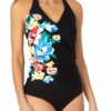 Anne Cole - Center Shirred Halter Tankini 1 Anne Cole - Center Shirred Halter Tankini -One-Pieces Store AnneCole CenterShirredHalterTankini 379 21MT27136 BLK FRONT jpg