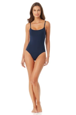 Anne Cole - Classic Lingerie Maillot One Piece Swimsuit -One-Pieces Store AnneCole ClassicLingerieMaillot 1555 MYMO00101 NVY jpg