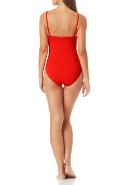 Anne Cole - Classic Moderate Leg Maillot One Piece Swimsuit -One-Pieces Store AnneCole ClassicLingerieMaillot 1606 21MO00101 RED jpg