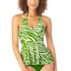 Anne Cole - Women's Flounce Tankini Swim Top -One-Pieces Store AnneCole HighNeckHalterTankiniSwimTop 005 22MT22264 GRGR FRONT jpg