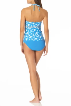Anne Cole - High Neck Keyhole Halter Tankini Top -One-Pieces Store AnneCole HighNeckKeyholeHalterTankiniTop 1090 21MT22303 blue jpg