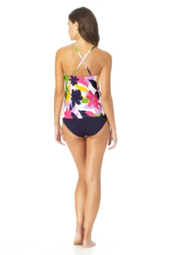 Anne Cole - Women's High Neck Tankini Swim Top -One-Pieces Store AnneCole HighNeckTankiniSwimTop 1108 22MT29580 NAVY jpg