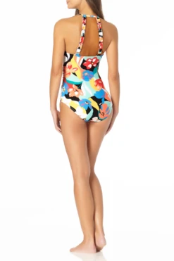 Anne Cole - High Neck With Keyhole One Piece Swimsuit 12 Anne Cole - High Neck With Keyhole One Piece Swimsuit -One-Pieces Store AnneCole HighNeckWithKeyholeOnePieceSwimsuit 322 21MO06485 MULT Muti jpg