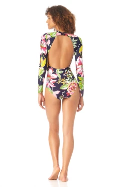 Anne Cole - Long Sleeve Open Back One Piece Rash Guard Swimsuit -One-Pieces Store AnneCole LongSleeveOpenBackOnePieceRashGuardSwimsuit 2070 22MO08361 MULT jpg