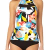 Anne Cole - Mesh High Neck Tankini Top -One-Pieces Store AnneCole MeshHighNeckTankiniTop 236 21MT29985 21MB36001 BLK FRONT jpg