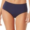 Anne Cole - Mid Rise Bikini Bottom -One-Pieces Store AnneCole Resort Mid Rise Bikini Bottom 144 21MB34301 NVY FB FRONT jpg