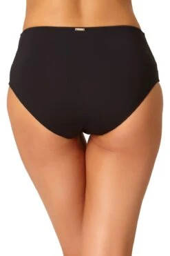 Anne Cole - Mid Rise Bikini Bottom -One-Pieces Store AnneCole Resort Mid Rise Bikini Bottom 215 21MB34301 BLK BACK jpg