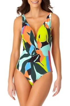 Anne Cole - Plunge Twist One Piece Swimsuit