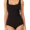 Anne Cole - Square Neck Tankini Top -One-Pieces Store AnneCole Resort Square Neck Tankini Top 567 21MT21901 BLK FRONT jpg