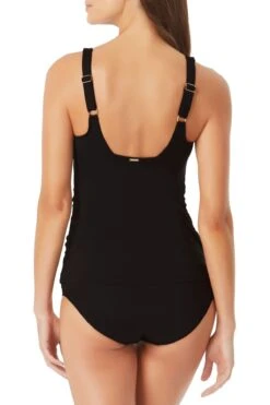Anne Cole - Square Neck Tankini Top -One-Pieces Store AnneCole Resort Square Neck Tankini Top 582 21MT21901 BLK BACK jpg