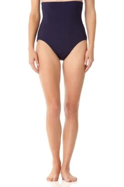 Anne Cole - Tummy Control Swim Bottom -One-Pieces Store AnneCole Resort Tummy Control Swim Bottom MYMB36401NVY F jpg