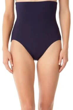Anne Cole - Tummy Control Swim Bottom -One-Pieces Store AnneCole Resort Tummy Control Swim Bottom MYMB36401 NVY F FRONTBOTTOM jpg