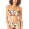 Anne Cole - Women's Smocked Pullover Bikini Swim Top -One-Pieces Store AnneCole SmockedPulloverBikiniSwimTop 191 22MT11163 MULT FRONT jpg