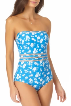 Anne Cole - Trim Bandeau One Piece Swimsuit 12 Anne Cole - Trim Bandeau One Piece Swimsuit -One-Pieces Store AnneCole TrimBandeauOnePieceSwimsuit 1147 21MO05003 blue FRONT jpg