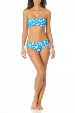 Anne Cole - Twist Front Lace Back Bandeau Bikini Top -One-Pieces Store AnneCole TwistFrontLaceBackBandeauBikiniTop 950 21MT17103 BLWH jpg