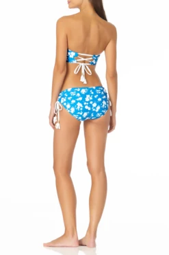 Anne Cole - Twist Front Lace Back Bandeau Bikini Top -One-Pieces Store AnneCole TwistFrontLaceBackBandeauBikiniTop 965 21MT17103 BLWH jpg