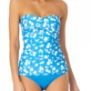 Anne Cole - Twist Front Lace Back Bandeau Tankini Top -One-Pieces Store AnneCole TwistFrontLaceBackBandeauTankiniTop 1036 21MT27803 BLUE 1036 FRONT jpg