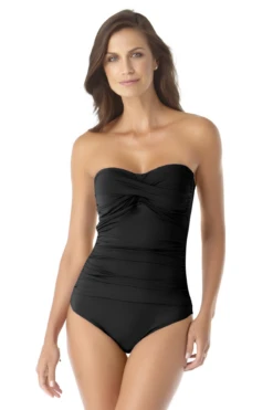 Anne Cole - Twist Front Shirred One Piece