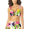 Anne Cole - Women's Underwire Twist Front Bikini Swim Top -One-Pieces Store AnneCole UnderwireTwistFrontBikiniSwimTop 1028 22MT10580 MULT FRONT jpg