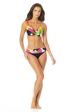 Anne Cole - Women's Underwire Twist Front Bikini Swim Top -One-Pieces Store AnneCole UnderwireTwistFrontBikiniSwimTop 1082 22MT10580 MULT jpg