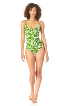 Anne Cole - V Wire One Piece Swimsuit -One-Pieces Store AnneCole VWireOnePieceSwimsuit 150 22MO07064 GRWT jpg