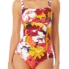Anne Cole - Wide Strap Bandeau One Piece Swimsuit