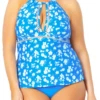 Anne Cole Plus - High Neck Keyhole Halter Tankini Top