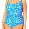 Anne Cole Plus - Square Neck Shirred One Piece