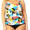 Anne Cole Plus - Square Neck Tankini Top -One-Pieces Store AnneColePlus SquareNeckTankiniTop 085 21PT21985 BLK 085 FRONT jpg