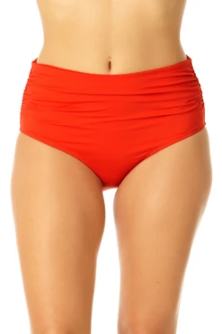 Anne Cole - Convertible High Waist Shirred Swim Bottom -One-Pieces Store MYMB36001 SPCE 1204 1