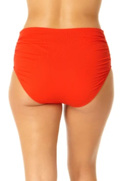Anne Cole - Convertible High Waist Shirred Swim Bottom -One-Pieces Store MYMB36001 SPCE 1204 2
