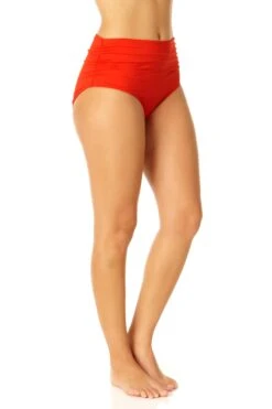 Anne Cole - Convertible High Waist Shirred Swim Bottom -One-Pieces Store MYMB36001 SPCE 1204 2