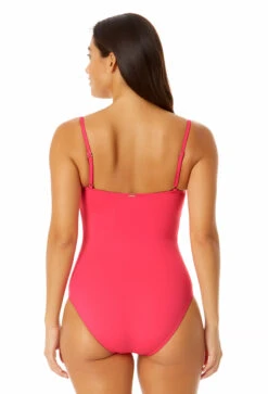 Anne Cole - Classic Lingerie Maillot One Piece Swimsuit -One-Pieces Store MYMO00101 HTPK 1711 BACK