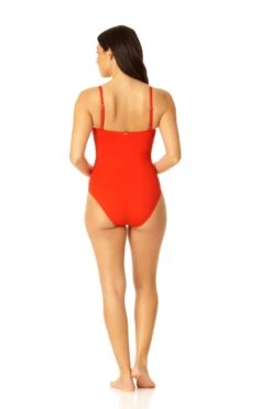 Anne Cole - Classic Lingerie Maillot One Piece Swimsuit -One-Pieces Store MYMO00101 SPCE 1572 3