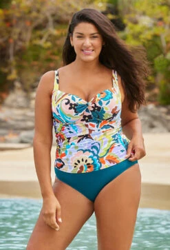 Anne Cole Plus - Women's Retro Twist Front Underwire Tankini Swim Top 12 Anne Cole Plus - Women's Retro Twist Front Underwire Tankini Swim Top -One-Pieces Store Myproject 18